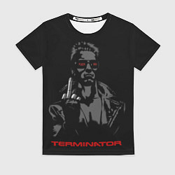 Футболка женская Terminator - fuck you, цвет: 3D-принт
