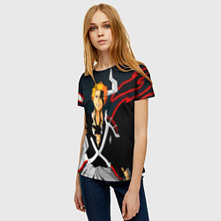 Футболка женская Ичиго Куросаки Блич, цвет: 3D-принт — фото 2