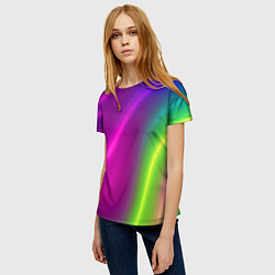 Футболка женская Плавный градиент, цвет: 3D-принт — фото 2