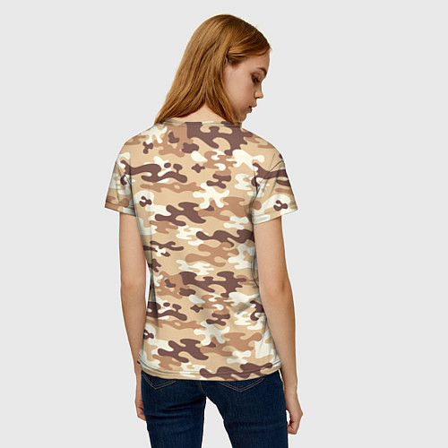 Женская футболка Камуфляж армия / 3D-принт – фото 4