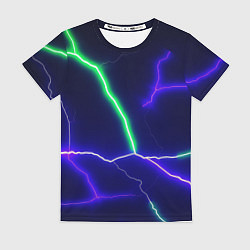 Футболка женская Multicolored lightning, цвет: 3D-принт