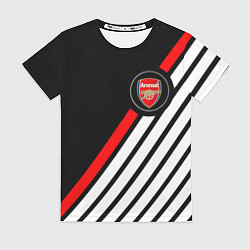 Женская футболка Арсенал геометрия полосы