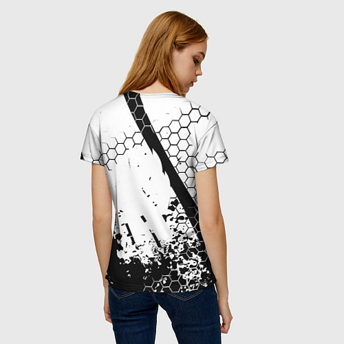 Женская футболка AEK броня текстура краски / 3D-принт – фото 4