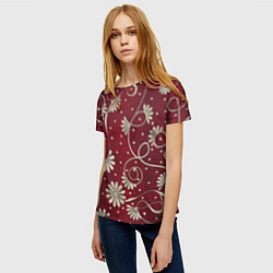 Футболка женская Красный бархат, цвет: 3D-принт — фото 2