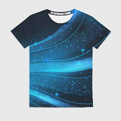 Футболка женская Абстракция волнистых линий, цвет: 3D-принт