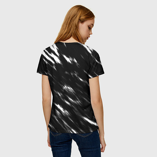 Женская футболка Borussia штрихи красок текстура / 3D-принт – фото 4