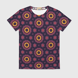 Футболка женская Фиолетово-розовые персидские звезды, цвет: 3D-принт