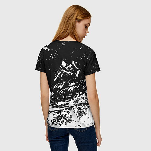 Женская футболка Borussia белые краски / 3D-принт – фото 4