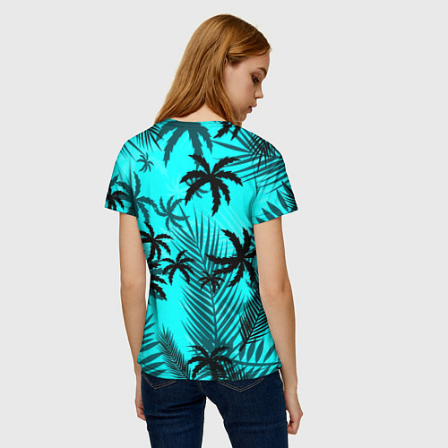 Женская футболка Borussia неоновые тропики гта / 3D-принт – фото 4