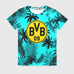 Футболка женская Borussia неоновые тропики гта, цвет: 3D-принт