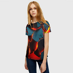 Футболка женская Orange glow, цвет: 3D-принт — фото 2