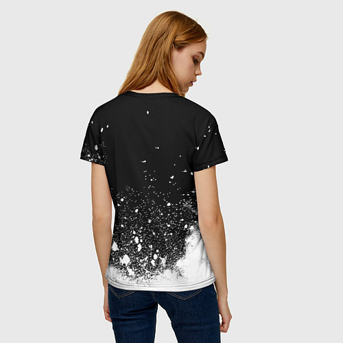 Женская футболка Inter белый всплеск краско / 3D-принт – фото 4