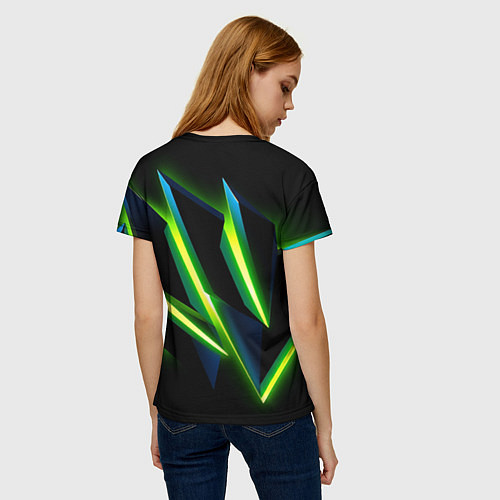 Женская футболка Geometric neon / 3D-принт – фото 4