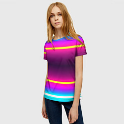 Футболка женская Color neon, цвет: 3D-принт — фото 2