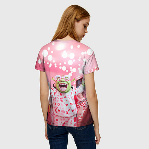 Женская футболка Шрек пижамная вечеринка / 3D-принт – фото 4
