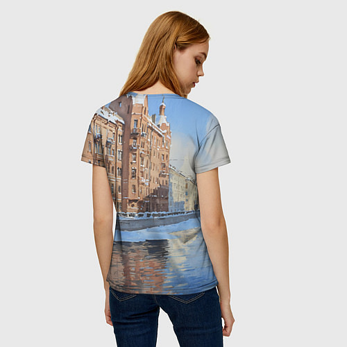 Женская футболка Зимний Санкт-Петербург / 3D-принт – фото 4