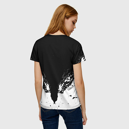 Женская футболка Ювентус краски всплеск текстура / 3D-принт – фото 4