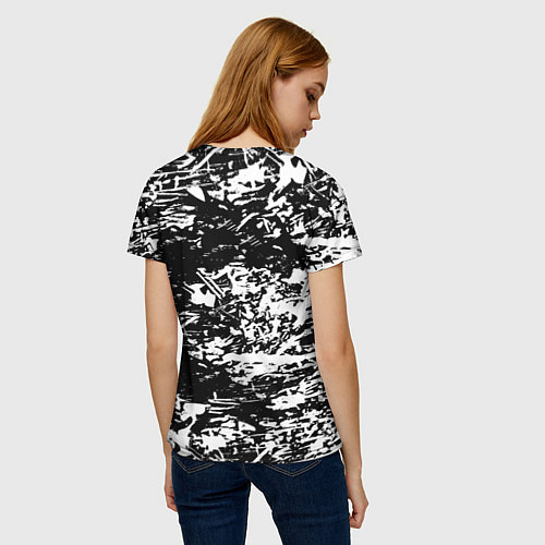 Женская футболка Боруссиа белые краски / 3D-принт – фото 4