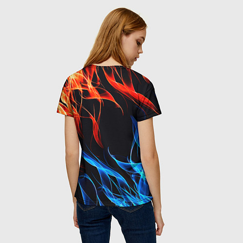 Женская футболка Манчестер Юнайтед огонь битва / 3D-принт – фото 4