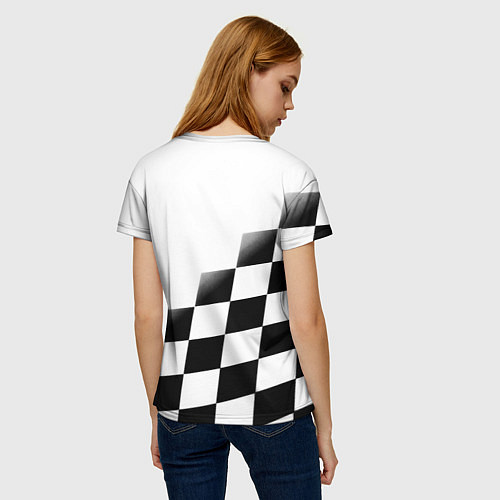 Женская футболка Ювентус клетка краски / 3D-принт – фото 4