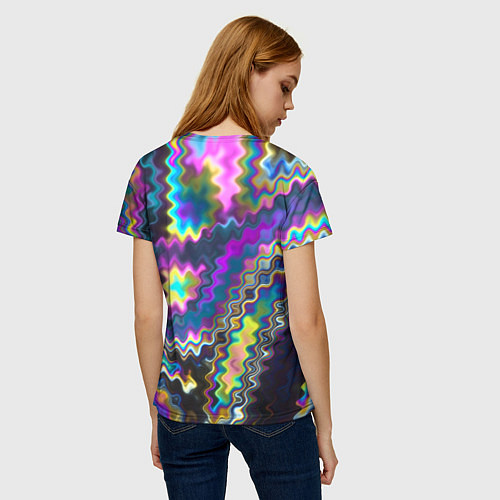 Женская футболка Абстракция переливы / 3D-принт – фото 4