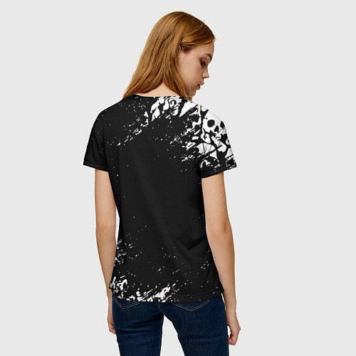 Женская футболка Ювентус черепа краски / 3D-принт – фото 4