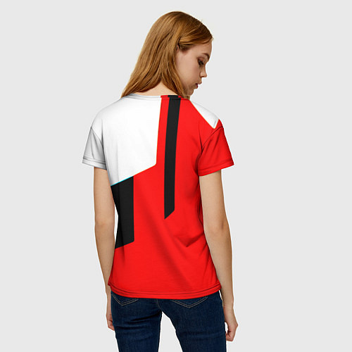 Женская футболка Арсенал геометрия спорт / 3D-принт – фото 4