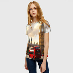 Футболка женская Лондон в осеннем сиянии, цвет: 3D-принт — фото 2
