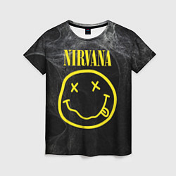 Женская футболка Nirvana Smoke