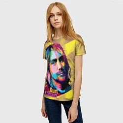 Футболка женская Kurt Cobain: Abstraction, цвет: 3D-принт — фото 2