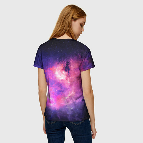 Женская футболка Космос / 3D-принт – фото 4