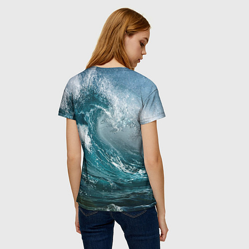 Женская футболка Волна / 3D-принт – фото 4