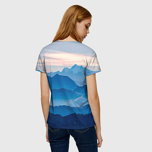 Женская футболка Горы / 3D-принт – фото 4