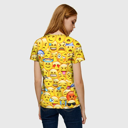 Женская футболка Emoji / 3D-принт – фото 4