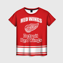 Женская футболка Detroit red wings