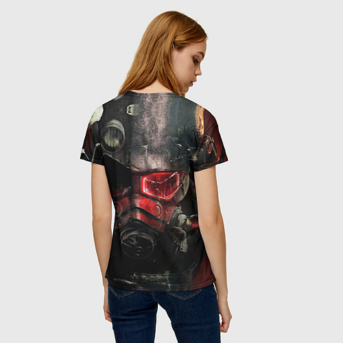 Женская футболка Fallout Red / 3D-принт – фото 4