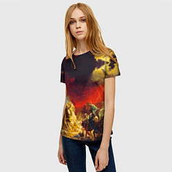 Футболка женская Брюллов Последний день Помпеи, цвет: 3D-принт — фото 2