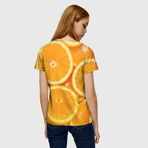 Женская футболка Апельсинчик / 3D-принт – фото 4