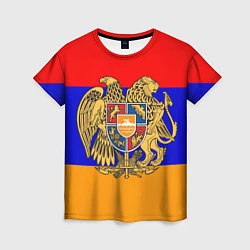 Женская футболка Герб и флаг Армении