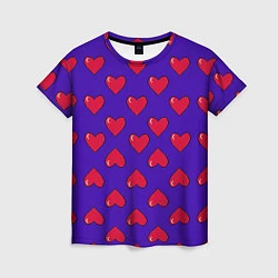 Женская футболка Hearts Pattern