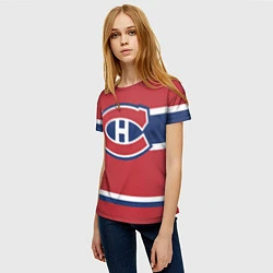 Футболка женская Montreal Canadiens, цвет: 3D-принт — фото 2