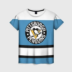 Футболка женская Pittsburgh Penguins: White, цвет: 3D-принт