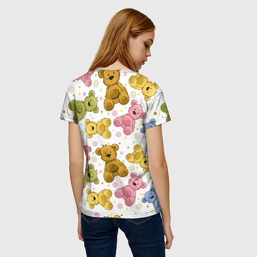 Женская футболка Любимые медвежата / 3D-принт – фото 4