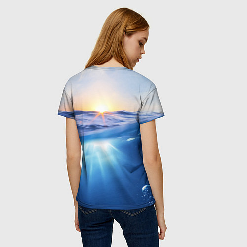 Женская футболка Под водой / 3D-принт – фото 4
