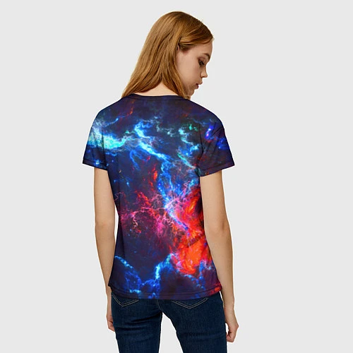 Женская футболка Космос / 3D-принт – фото 4