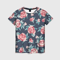 Женская футболка Розы: паттерн