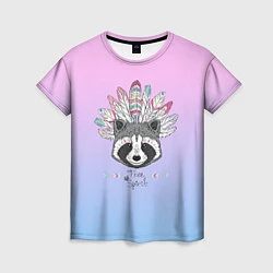 Женская футболка Raccoon: Free Spirit