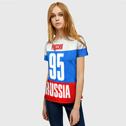 Футболка женская Russia: from 95, цвет: 3D-принт — фото 2