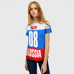 Футболка женская Russia: from 08 цвета 3D-принт — фото 2