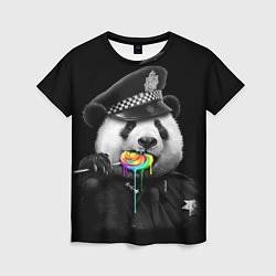 Женская футболка Панда с карамелью